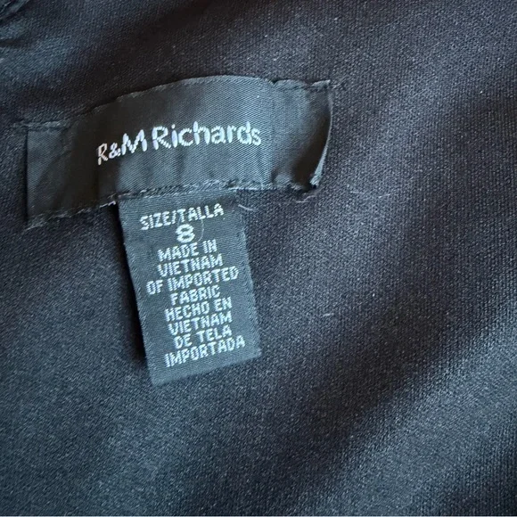 R&M Richards Black and Gold Sequin Maxi Dress,NWT,Size 8 - Picture 3 of 16